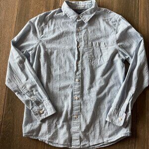 Grayers Clothier blue pinstripe mens button front casual shirt size medium